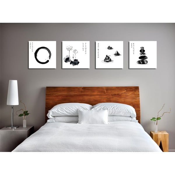 Slike u setu od 4 komada 30x30 cm Japanese Zen - Wallity-image-2