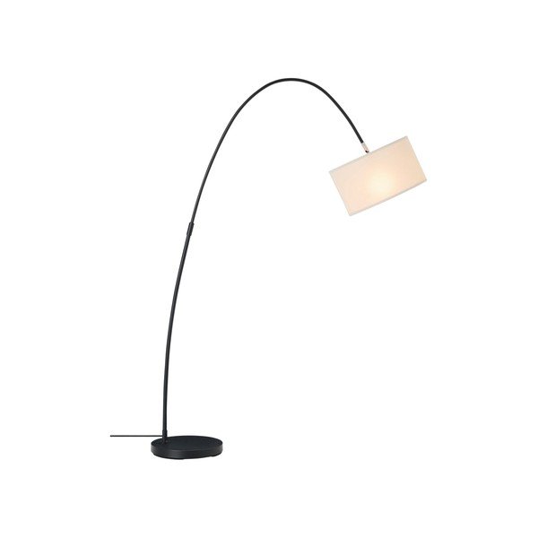 Bijela/crna tekstilna stojeća svjetiljka sa savitljivom konstrukcijom (visina 145 cm) Arc – Ellos Home-image-3