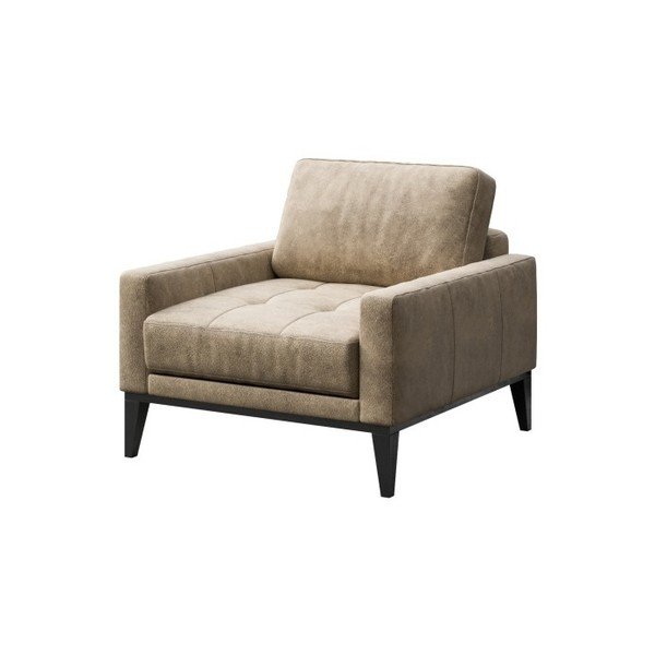 Bež fotelja od imitacije kože MESONICA Musso Tufted-image-2