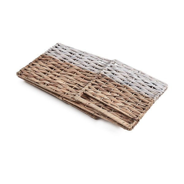 Pletena kutija za pohranu s bijelim detaljima Kave Home Woody-image-2