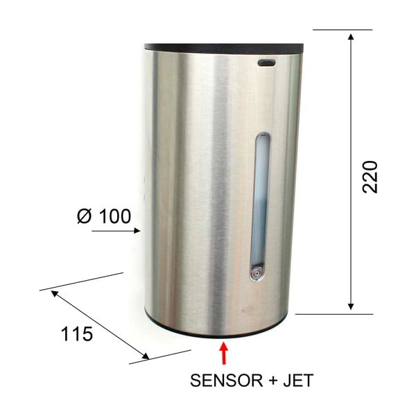 Automatski dozator sapuna od nehrđajućeg čelika u mat srebrnoj boji 650 ml – Sapho-image-3