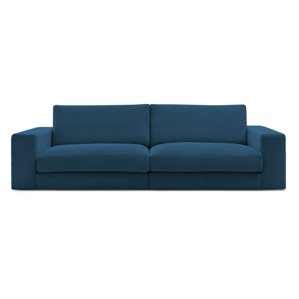 Tamno plava sofa od samta 274 cm Leonard – Bobochic Paris