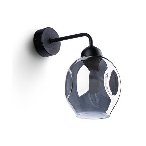 Crna zidna lampa ø 25 cm Garten – Sollux