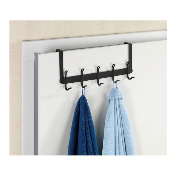 Crna metalna vješalica za vrata 37 cm Nostalgia - Wenko-image-2