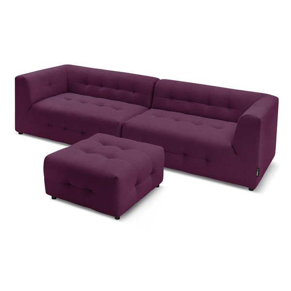 Tamnoljubičasta sofa 324 cm Kleber - Bobochic Paris-image-4