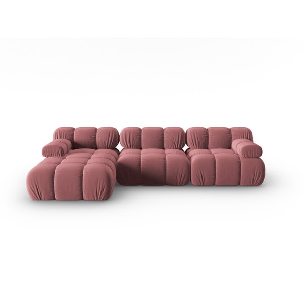Ružičasta baršunasta sofa 285 cm Bellis – Micadoni Home