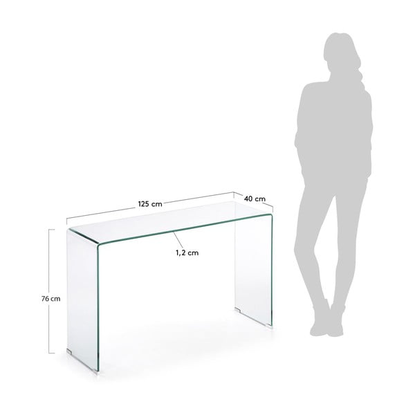 Stakleni pomoćni stol 40x125 cm Burano – Kave Home-image-4