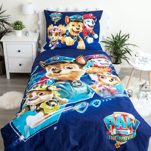 Tamnoplava dječja pamučna posteljina Jerry Fabrics Paw Patrol, 140 x 200 cm-image-3