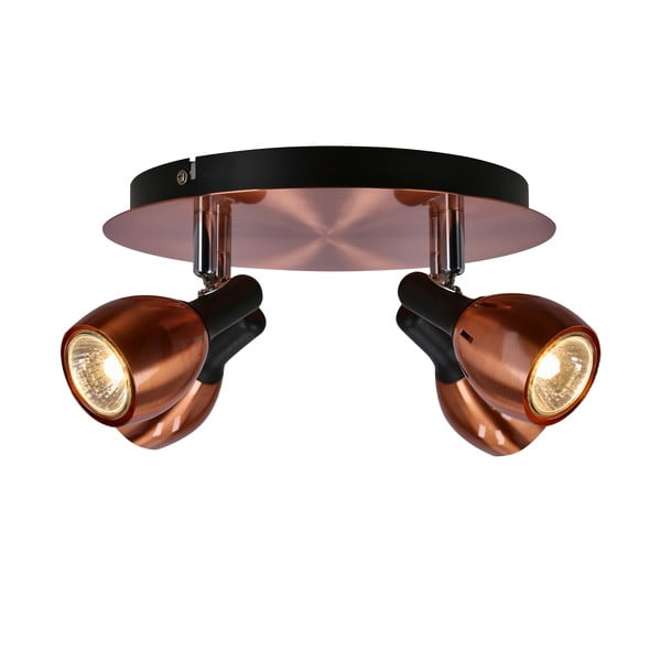 Stropna lampa bakrene boje s metalnim sjenilom 35x35 cm Cross – Candellux Lighting-image-3