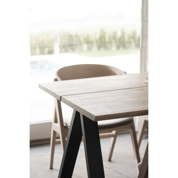 Blagovaonski stol na razvlačenje s hrastovom pločom 170x100 cm Carradale - Rowico-image-2