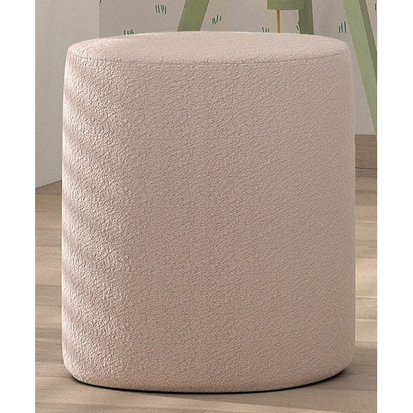 Svijetlo ružičasti dječji tabure od bouclé tkanine MOON – Vipack-image-1