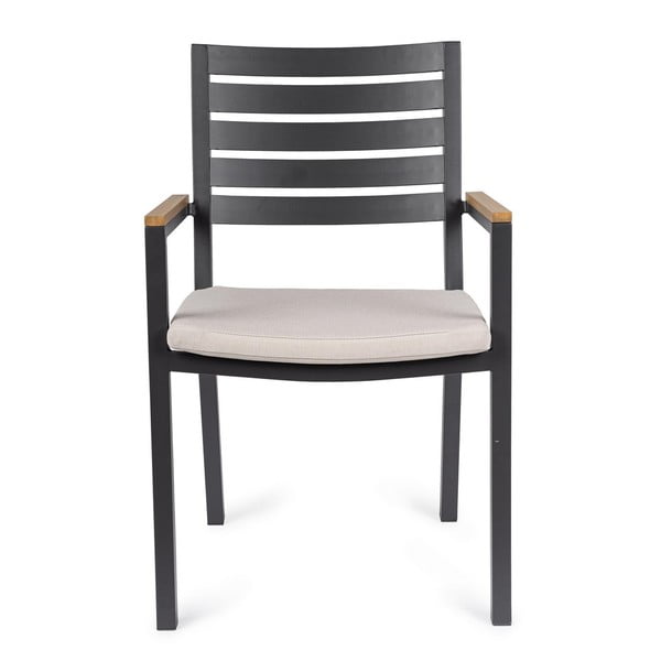 Antracitno sive metalne vrtne stolice u setu 4 kom Henna   – Bizzotto-image-2