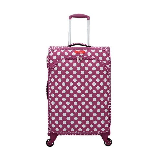 Ljubičasto-ružičasti kofer na četiri kotača Lollipops Jenny, visina 67 cm