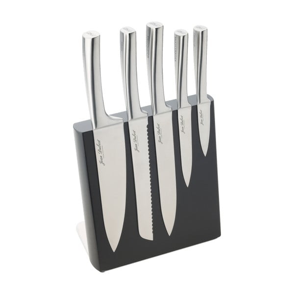 Set od 5 kuhinjskih noževa od nehrđajućeg čelika s magnetskim postoljem Jean Dubost Meteor