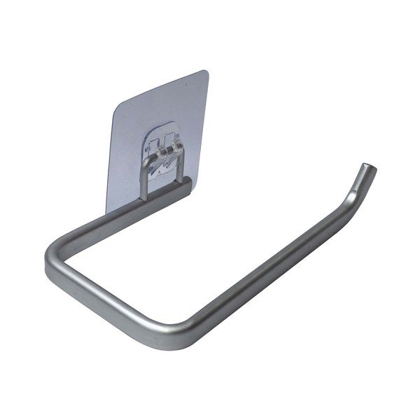 Metalni držač toaletnog papira u sjajno srebrnoj boji s postavljanjem bez bušenja Filaire Aluminium – douceur d'intérieur-image-1