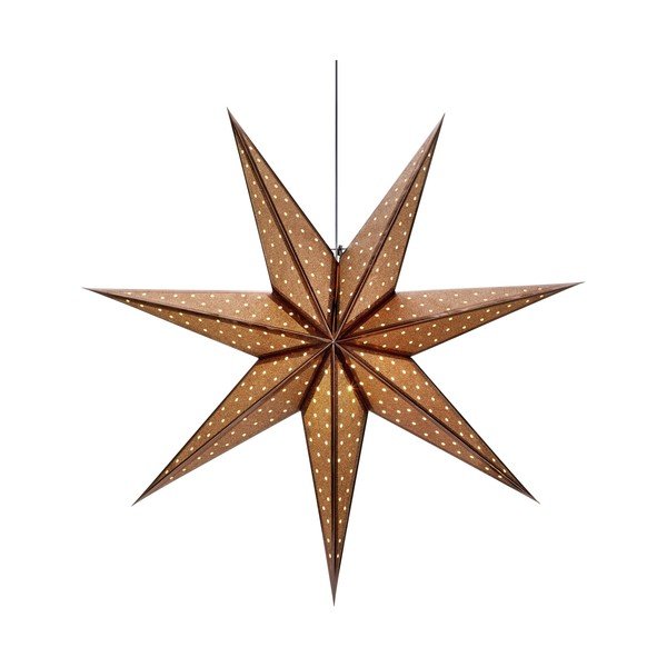 Smeđi božićni viseći svjetleći ukras Markslöjd Glitter, dužine 75 cm