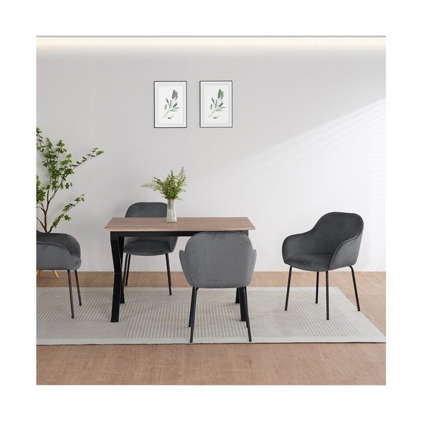 Blagovaonski stol s pločom stola u dekoru hrasta 80x120 cm Ipswich – Støraa-image-2