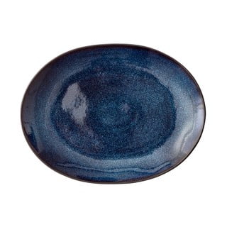 Plavi zemljani tanjur za posluživanje Bitz Mensa, 30 x 22,5 cm