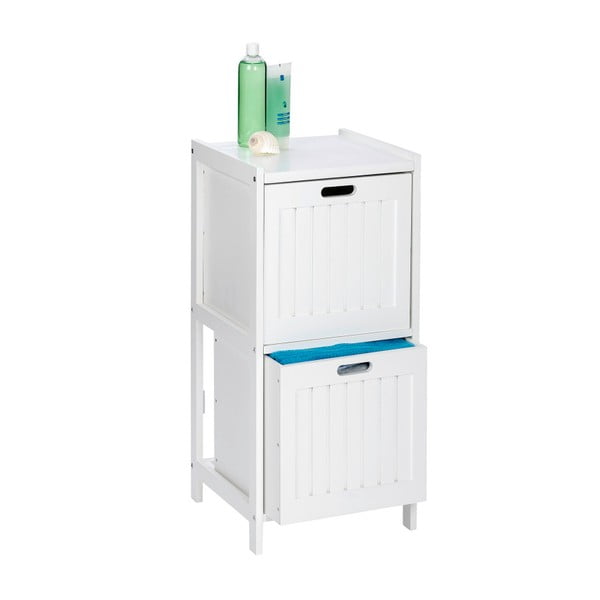 Bijeli drveni kupaonski ormar s 2 ladice Wenko Oslo-image-1