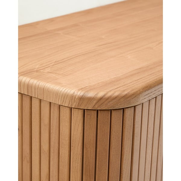 Zidni ormarić za ispod umivaonika u dekoru jasena u prirodnoj boji 90x40 cm Mailen – Kave Home-image-4