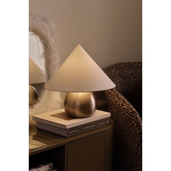 Bijela/u sjajno srebrnoj boji tekstilna stolna lampa (visina 38 cm) Connie – Ellos Home-image-1