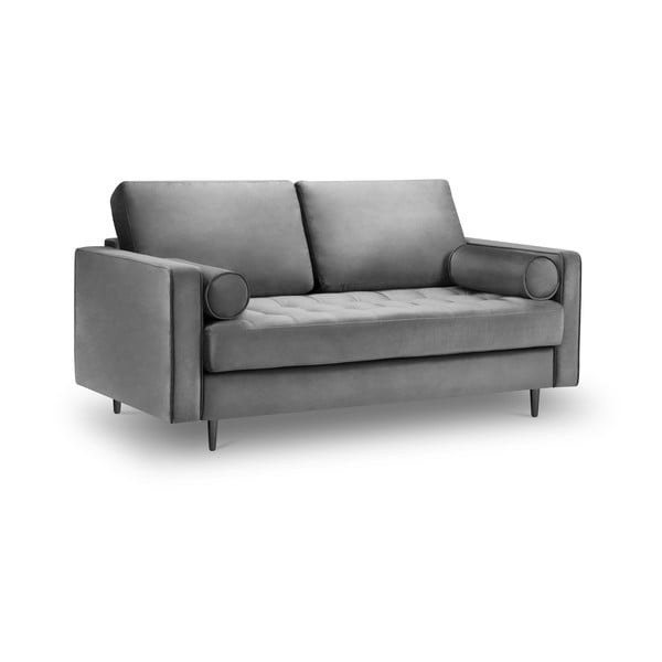 Svijetlosiva baršunasta sofa Milo Casa Santo, 174 cm-image-3