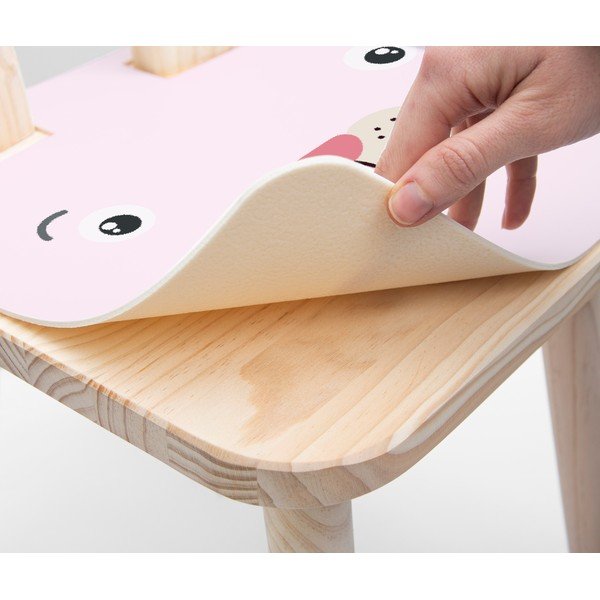 Dječja stolica od masivne borovine Little Nice Things Rose Bunny-image-3