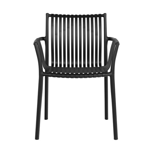 Crne plastične vrtne stolice u setu 2 kom Tulsa – House Nordic-image-2