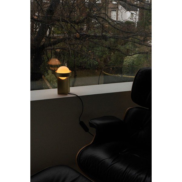 Stolna lampa s mogućnosti zatamnjivanja u zlatnoj boji sa staklenim sjenilom (visina 22 cm) Loop – tala-image-4