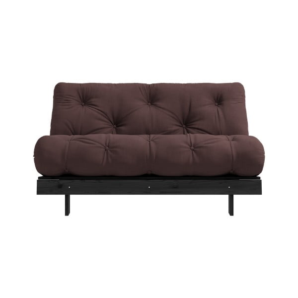 Tamno smeđa sklopiva sofa 140 cm Roots Black Night – Karup Design-image-3