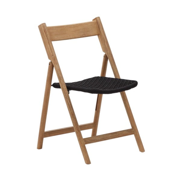 Crna/u prirodnoj boji vrtna stolica od masivnog drveta Dandara – Kave Home