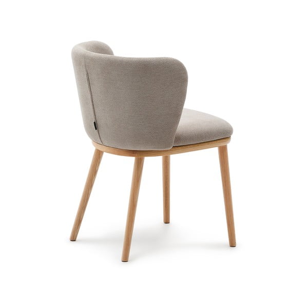 Svjetlo smeđa podstavljena blagovaonska stolica Ciselia – Kave Home-image-4