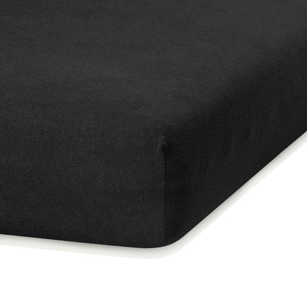 Crna plahta s gumom od frotira 240x220 cm Ruby – AmeliaHome-image-1