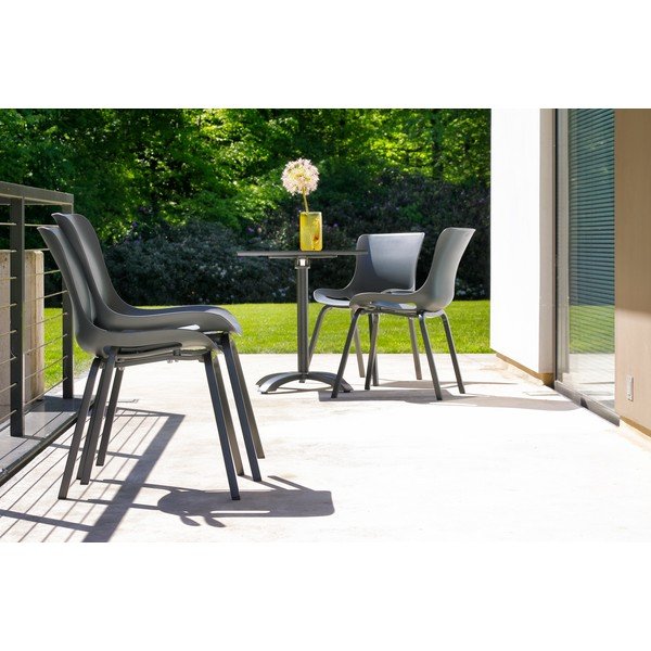 Crni vrtni blagovaonski stol Hartman Romeo, 68 x 68 cm-image-1