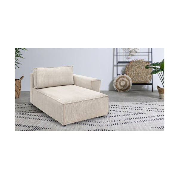 Krem modularna sjedeća garnitura od samta (s desnim kutom) Nihad modular – Bobochic Paris-image-1