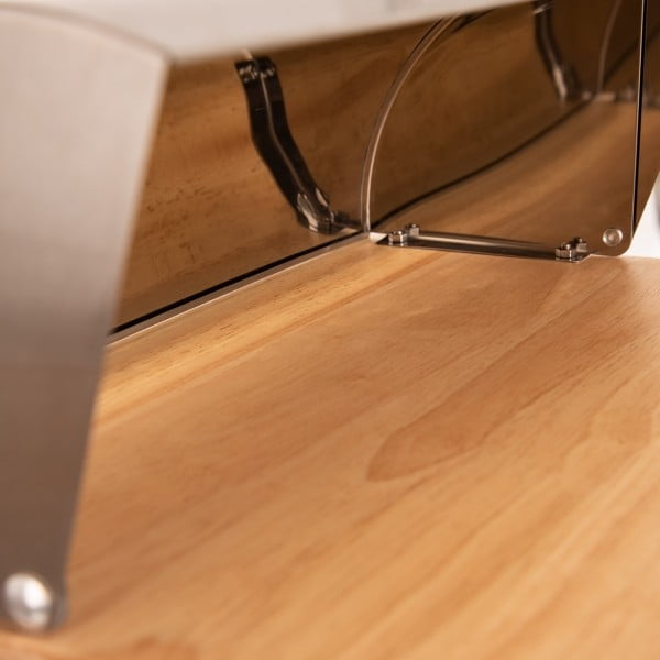 Posuda za kruh od nehrđajućeg čelika i bambusa Orion Basic-image-3