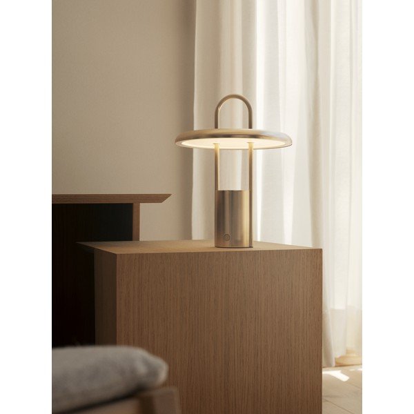 LED stolna lampa od nehrđajućeg čelika s mogućnosti zatamnjivanja u srebrnoj boji (visina 25 cm) Pier – Stelton-image-1