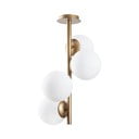 Bijela/mjedena stropna svjetiljka sa staklenim sjenilom ø 15 cm Faze – Opviq lights