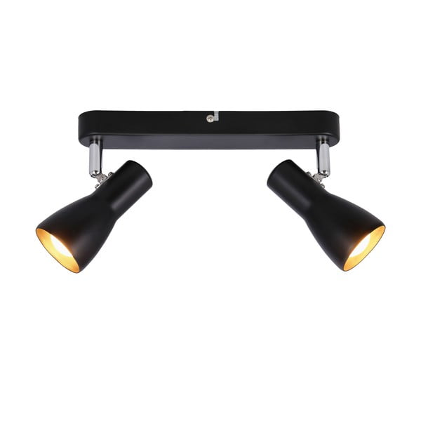 Mat crna stropna svjetiljka s metalnim sjenilom 36x6 cm Picardo – Candellux Lighting