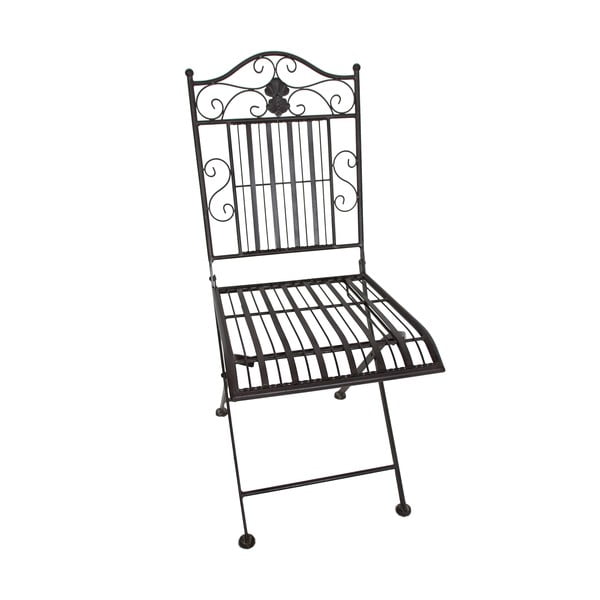 Tamno smeđi metalni vrtni blagovaonski set za 2 osobe – Garden Pleasure-image-4