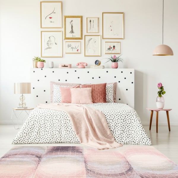 Svijetlo ružičasti vuneni tepih 170x240 cm Kaola – Agnella-image-1