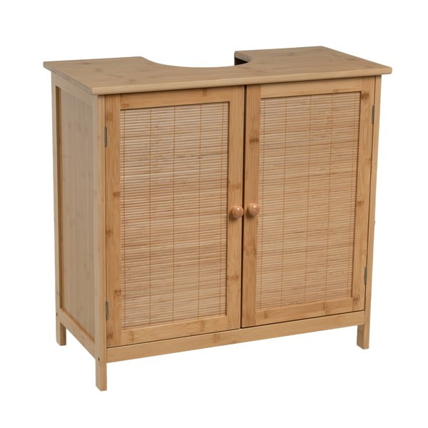 Od bambusa ormarić za ispod umivaonika u prirodnoj boji 63x60 cm – Casa Selección