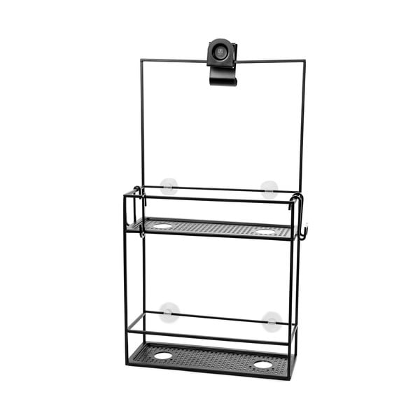 Crna viseća čelična kupaonska polica Cubiko - Umbra-image-1