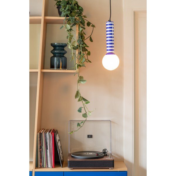 Plava metalna viseća svjetiljka ø 12 cm Rayado Retro – Leitmotiv-image-1