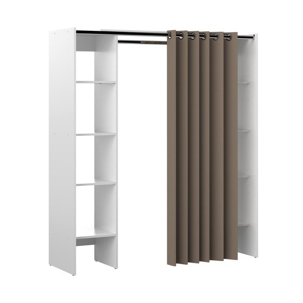 Bijeli/svjetlo smeđi otvoreni ormar 185x182 cm Tom – TemaHome-image-2