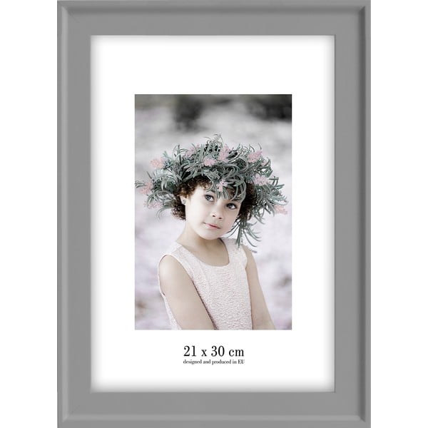 Sivi zidni okvir Styler Malaga, 28 x 37 cm
