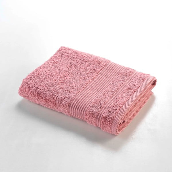 Ružičasti pamučni ručnik od frotira 70x130 cm Tendresse – douceur d'intérieur