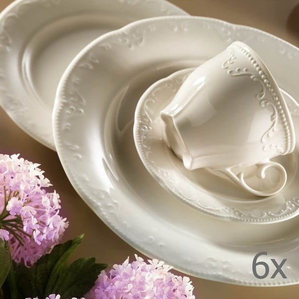 Set od 6 porculanskih šalica s tanjurićima Kutahya Elegance 150ml-image-1