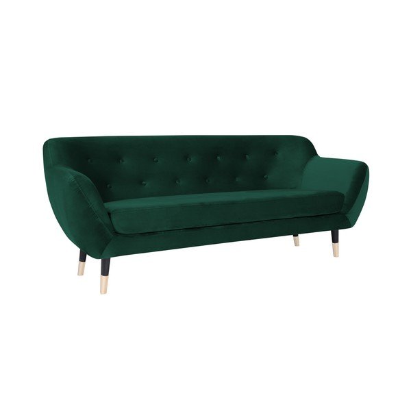 Zelena sofa s crnim nogama Mazzini Sofas Amelie, 188 cm-image-2