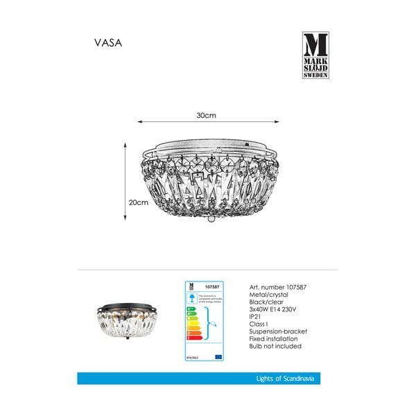 Markslöjd Vasa stropna svjetiljka, ø 30 cm-image-2